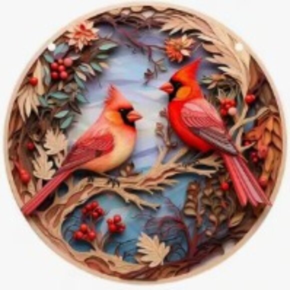 Other - 1pc Acrylic Cardinal Stain, Home Decoration for Windows or Walls, Style A